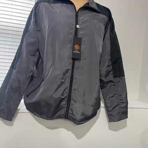 TOTAL  REWARDS Men's Charcoal and Black Windbreaker